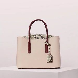 Kate Spade Leather Embossed Snake Large Satchel
